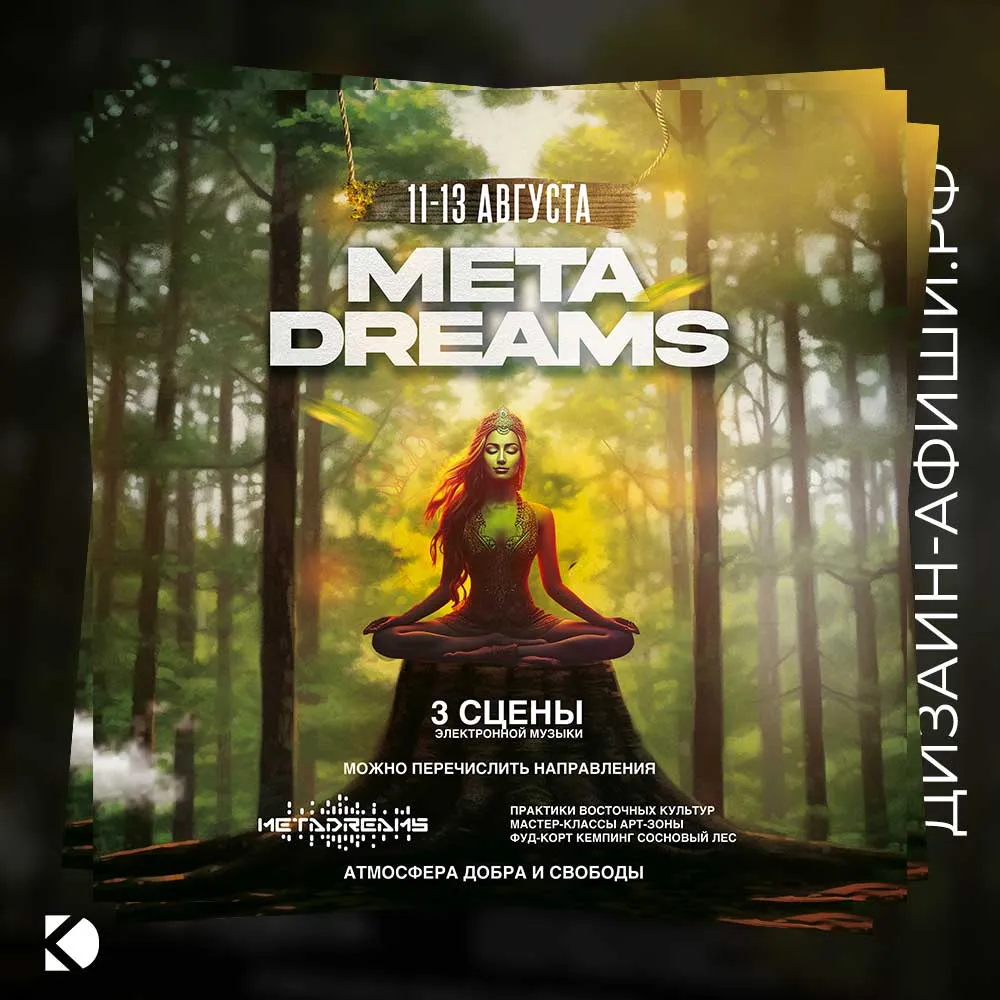 Дизайн афиши: Фестиваль «Metadreams»